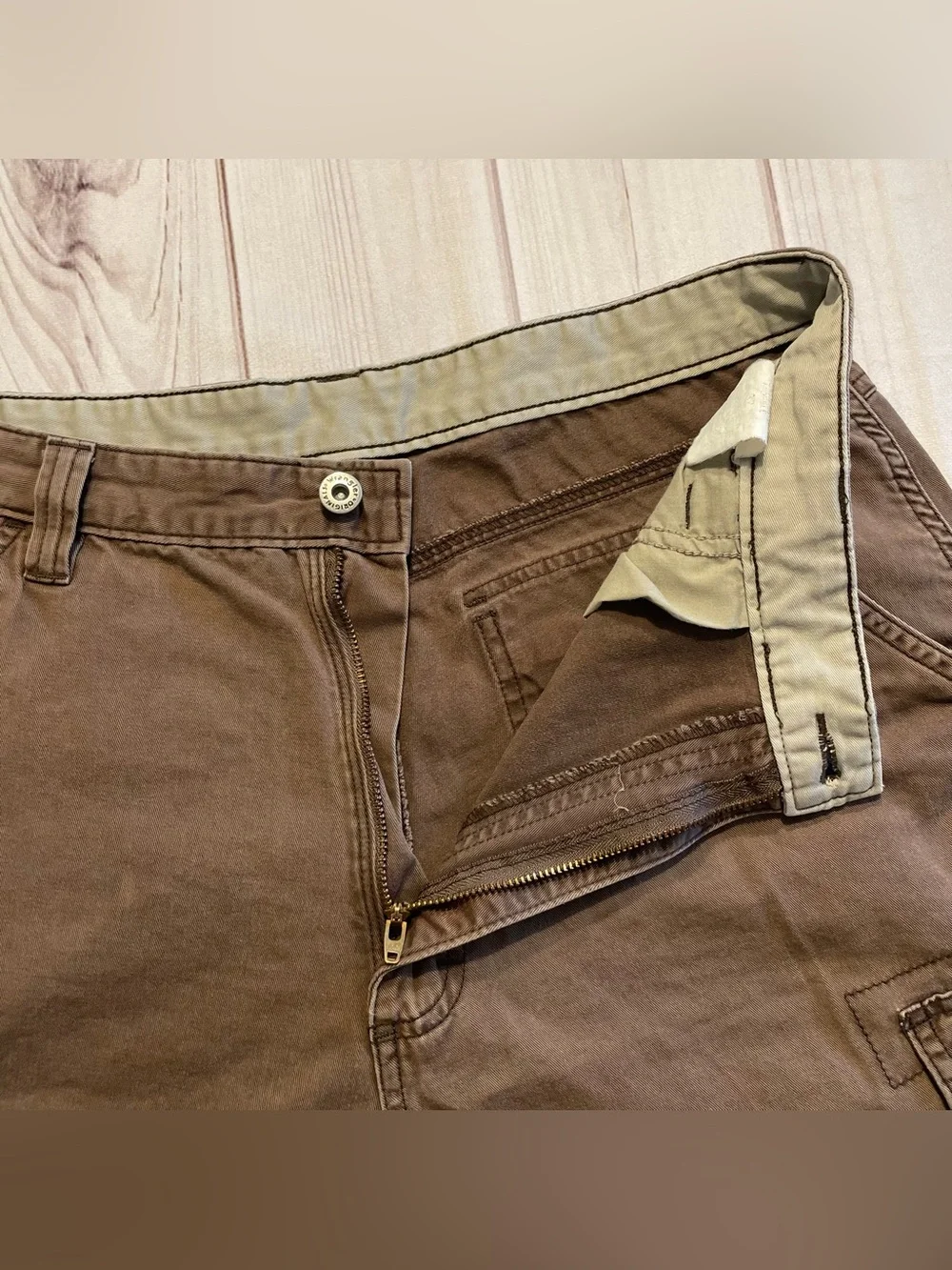 Wrangler Hero Originals Cargo Shorts Men’s 32 Brown Relaxed y2k Vintage 2000s